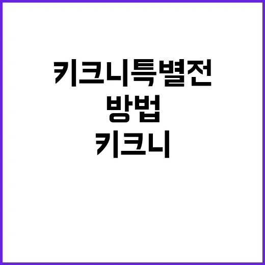 키크니 특별전을 제대로 즐기는 방법 - 요약