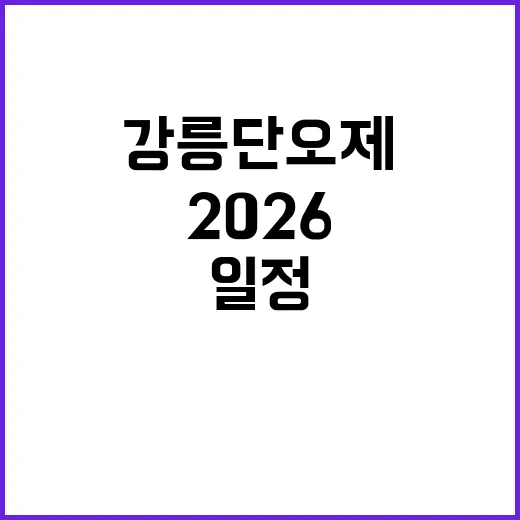 2026 강릉 단오제 일정과 함께 즐기는 팁! - 요약