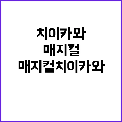매지컬 치이카와의 매력에 빠져보는 방법 - 요약