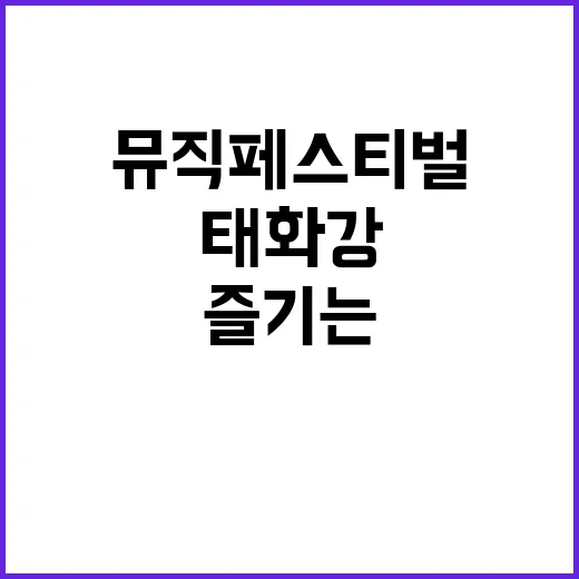 태화강 뮤직페스티벌 제대로 즐기는 방법 - 요약