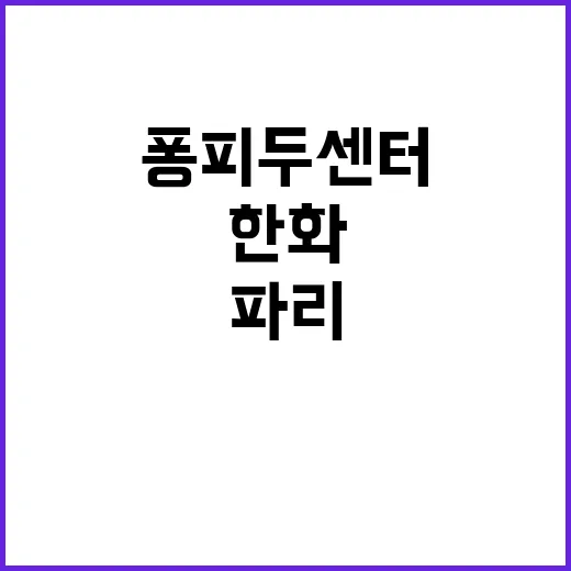 파리 퐁피두센터의 매력, 한화로 즐기기 - 요약