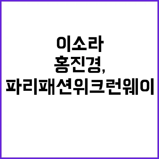 이소라와 홍진경, 파리패션위크 런웨이를 빛내는 비결 - 요약