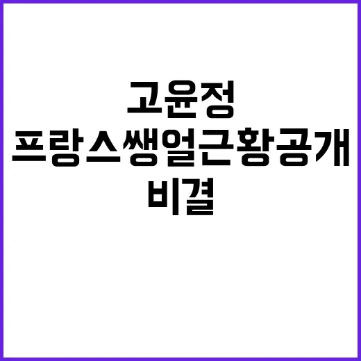 고윤정의 프랑스 쌩얼 근황 공개: 자연미를 유지하는 비결 - 요약