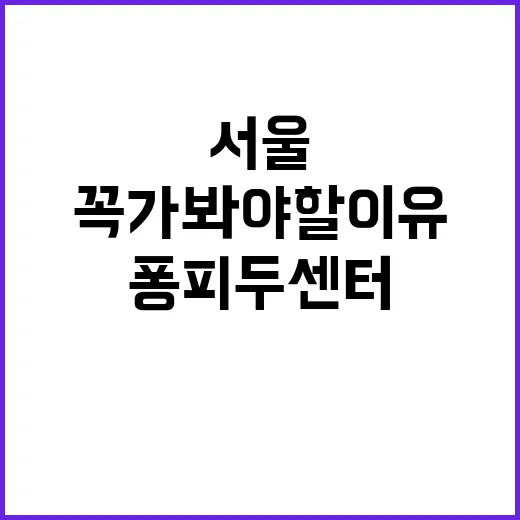 퐁피두센터 서울, 꼭 가봐야 할 이유 - 요약