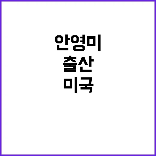 안영미의 둘째 출산, 미국에서의 순간들 - 요약
