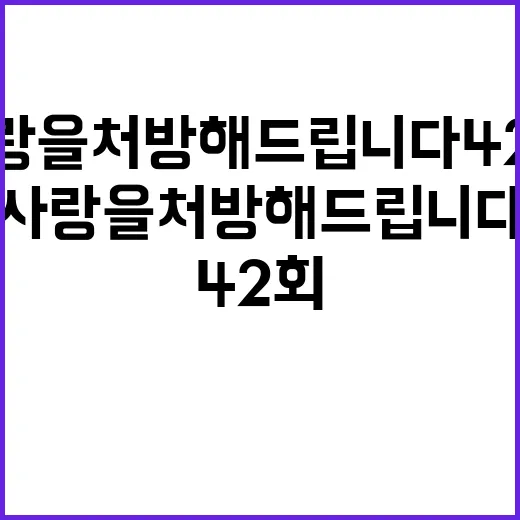 사랑을처방해드립니다 42회: 사랑의 다양한 처방전 - 요약