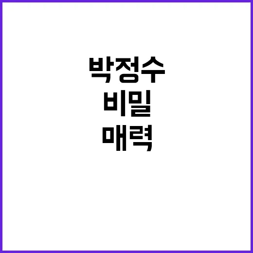 배우 박정수의 매력, 그 비밀을 파헤치다 - 요약