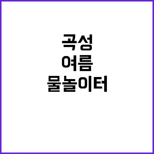 곡성 물놀이터에서 즐기는 여름, 이렇게 준비하세요! - 요약