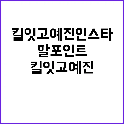 킬잇 고예진 인스타그램에서 놓치지 말아야 할 포인트 - 요약