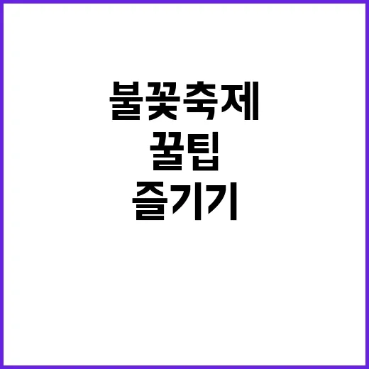 부산항 불꽃축제 즐기기: 놓치지 말아야 할 꿀팁 - 요약