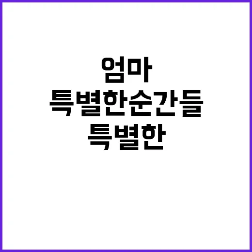 사랑해 엄마, 우리의 특별한 순간들 - 요약
