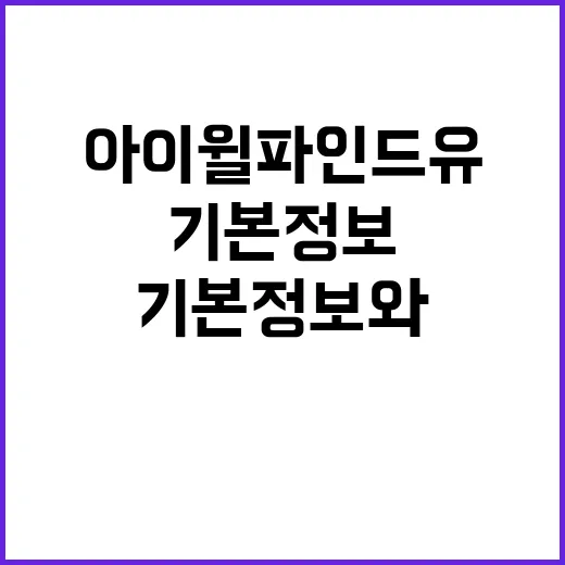 아이윌파인드유: 이 서비스의 기본 정보와 활용법 - 요약
