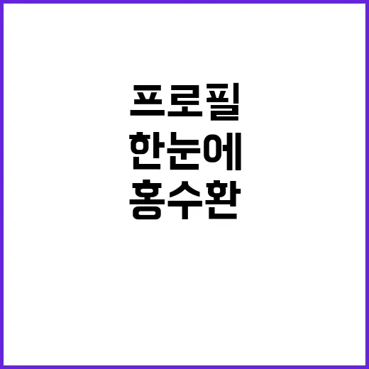 홍수환의 프로필을 한눈에! 그의 이야기와 업적 - 요약