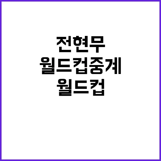 전현무의 월드컵 중계, 이렇게 보면 더 재미있어요! - 요약