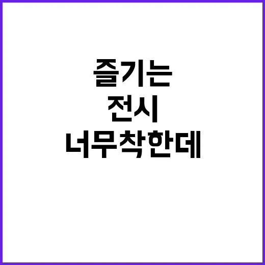 초보자를 위한 너무 착한데 전시 즐기는 방법 - 요약