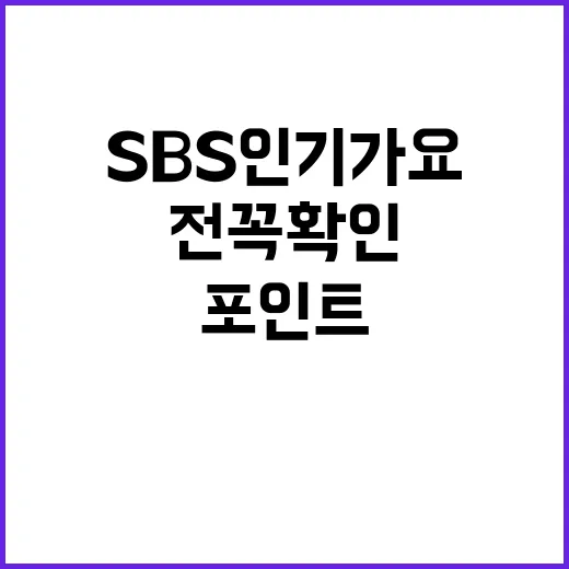 SBS 인기가요 1316회, 방송 전 꼭 확인할 포인트가 궁금하신가요? - 요약