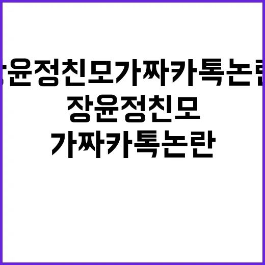장윤정 친모 가짜 카톡 논란, 어디까지 확인된 이야기일까요? - 요약