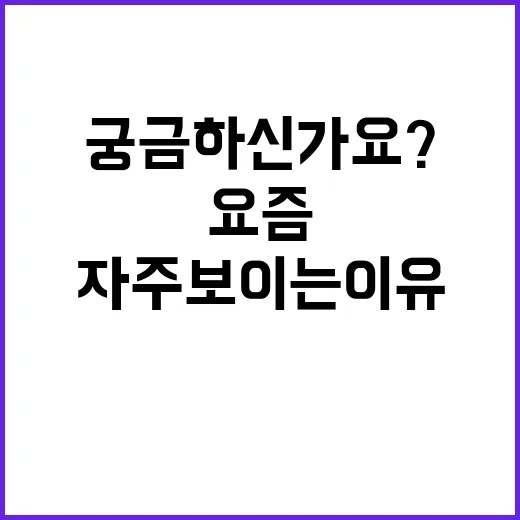 최산이 요즘 더 자주 보이는 이유가 궁금하신가요? - 요약