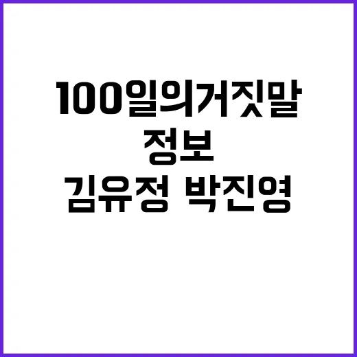 100일의 거짓말 기본정보, 김유정·박진영 조합이 왜 벌써 뜨거울까요? - 요약