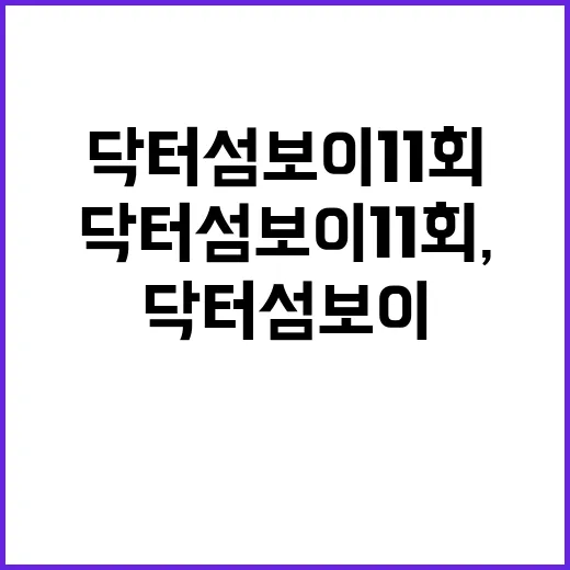 닥터섬보이 11회, 왜 검색해도 정보가 잘 안 나올까요? - 요약