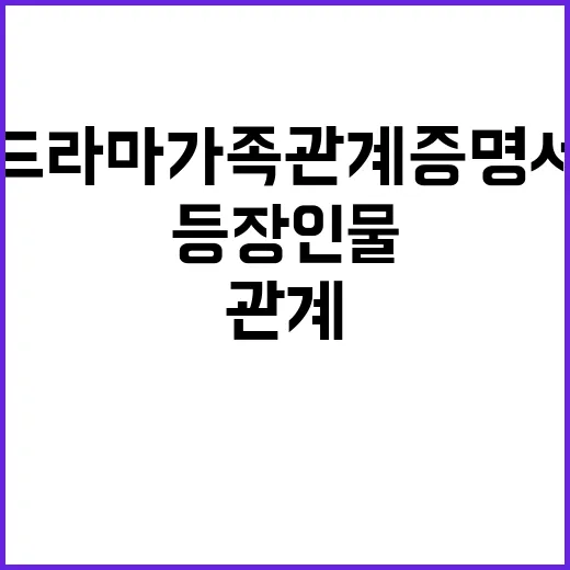 드라마 가족관계증명서, 등장인물과 웹툰 원작 정보가 왜 궁금하신가요? - 요약