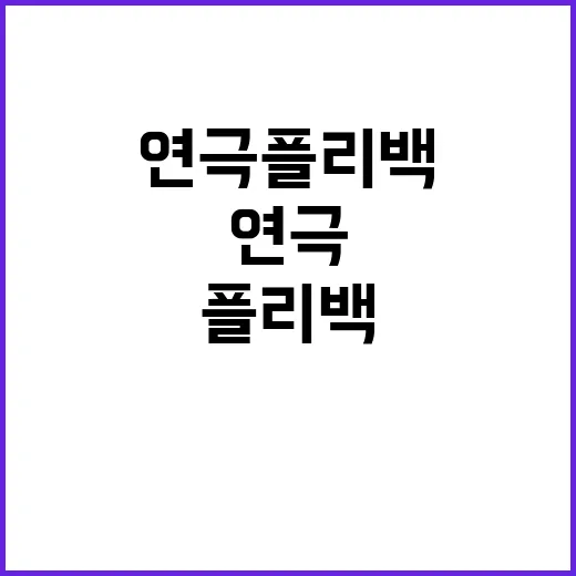 연극 플리백, 드라마 팬들이 무대판까지 궁금해하는 이유는 뭘까요? - 요약