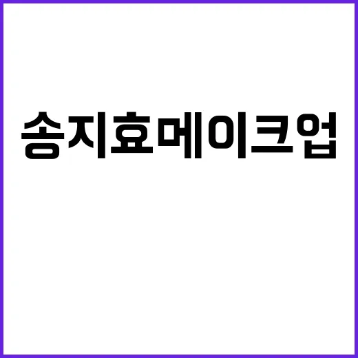 송지효 메이크업이 왜 조혜련 닮은꼴로 화제였을까요? - 요약