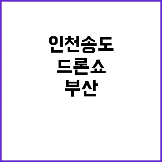 송도 드론쇼, 인천 송도와 부산 송도 중 어디를 봐야 할까요? - 요약