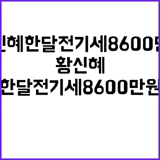 황신혜 한 달 전기세 8600만 원, 사실로 봐도 될까요? - 요약