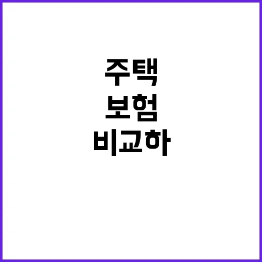 주택보험 처음 가입하려면 이렇게 비교하면 됩니다 - 요약