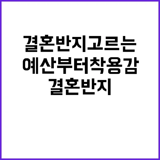 결혼반지 고르는 방법, 예산부터 착용감까지 현실적으로 체크하기 - 요약