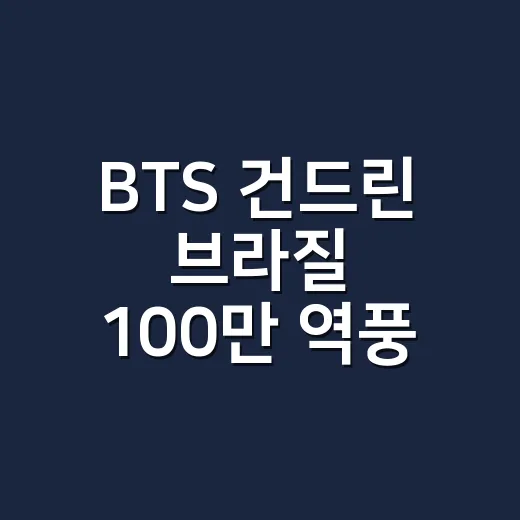 BTS 건드린 브라질 100만 역풍, 논란 흐름 읽는 방법 - 요약
