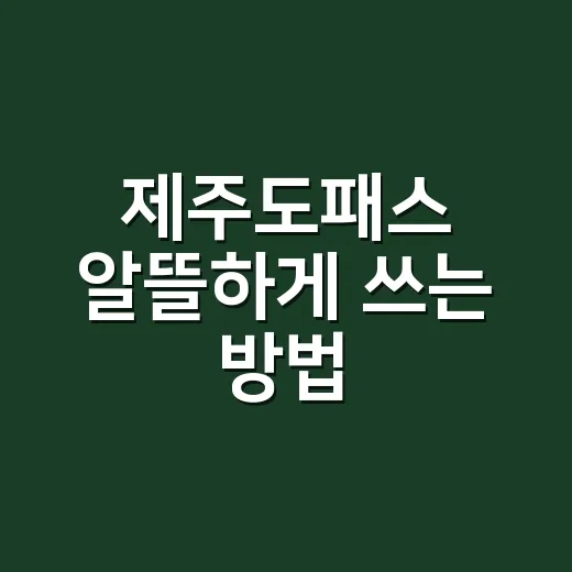 제주도패스 알뜰하게 쓰는 방법, 렌터카부터 카페패스까지 헷갈리지 않게 고르는 법 - 요약