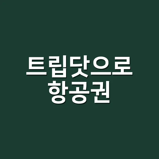 트립닷으로 항공권·호텔 예약 실수 줄이는 방법 - 요약