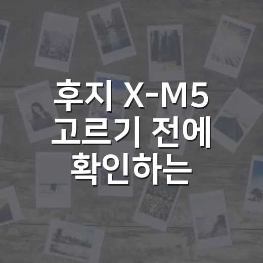 후지 X-M5 고르기 전에 확인하는 방법 - 요약