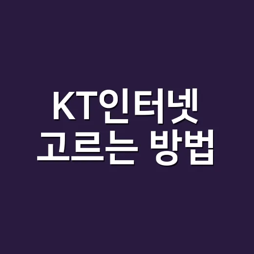 KT인터넷 고르는 방법, 우리 집에는 100M·500M·1G 중 뭐가 맞을까 - 요약