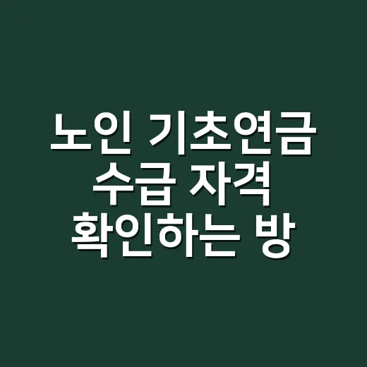 노인 기초연금 수급 자격 확인하는 방법, 부모님 신청 전 이렇게 보세요 - 요약