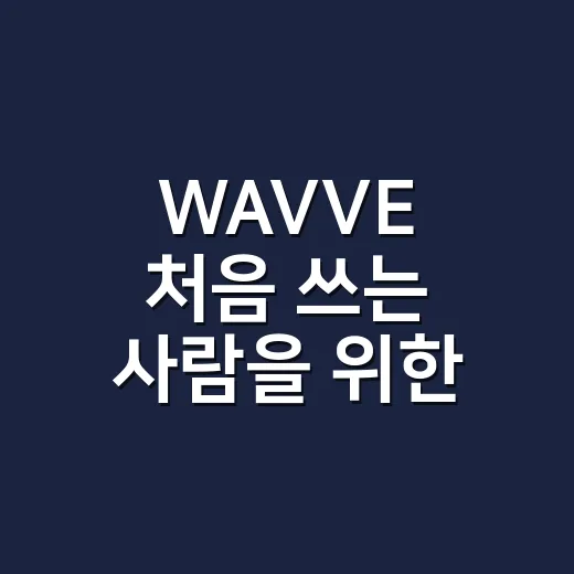WAVVE 처음 쓰는 사람을 위한 요금제 고르는 방법 - 요약
