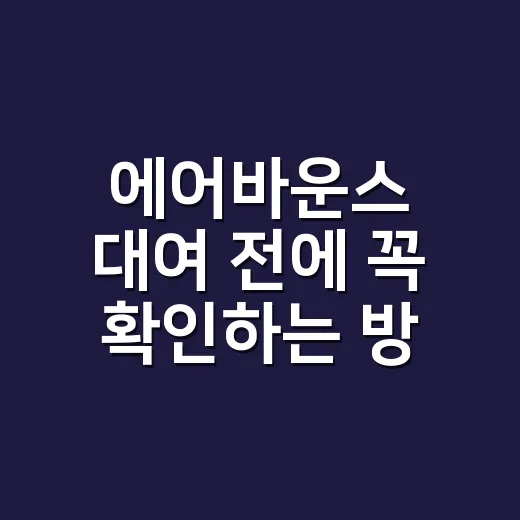 에어바운스 대여 전에 꼭 확인하는 방법 - 요약