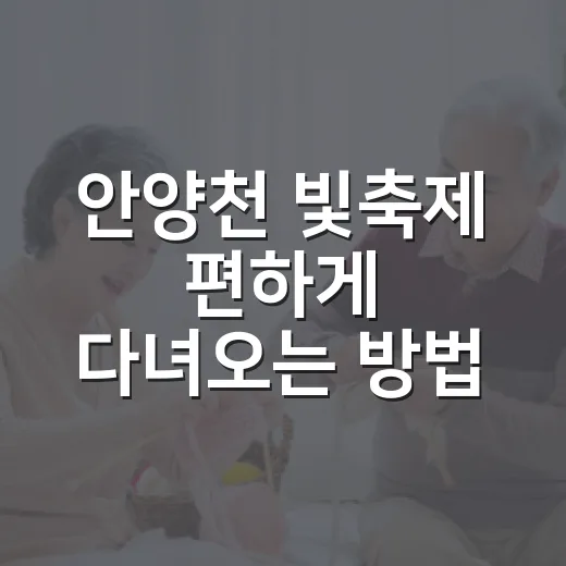 안양천 빛축제 편하게 다녀오는 방법, 처음 가는 사람을 위한 동선 팁 - 요약