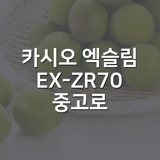 카시오 엑슬림 EX-ZR70 중고로 사려면 이렇게 확인하세요 - 요약