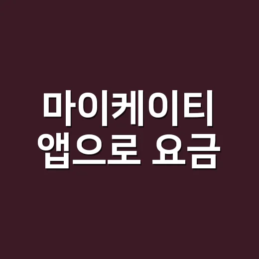 마이케이티 앱으로 요금·데이터·멤버십 확인하는 방법 - 요약