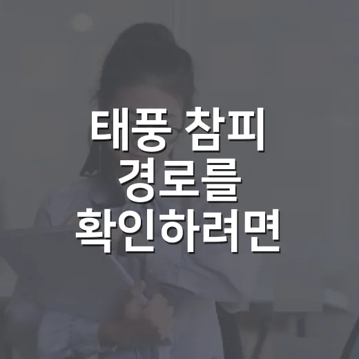 태풍 참피 경로를 확인하려면 이렇게 보세요 - 요약