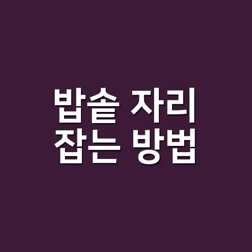 밥솥 자리 잡는 방법, 주방 동선이 편해지는 배치 기준 - 요약