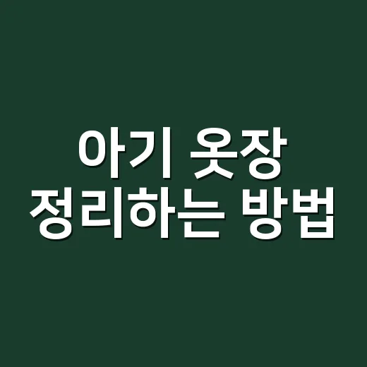 아기 옷장 정리하는 방법, 작아진 옷과 매일 입는 옷이 섞이지 않게 - 요약