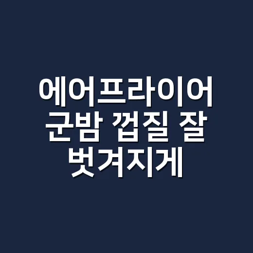 에어프라이어 군밤 껍질 잘 벗겨지게 굽는 방법 - 요약