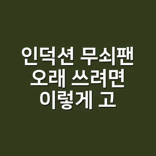 인덕션 무쇠팬 오래 쓰려면 이렇게 고르세요 - 요약