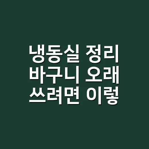 냉동실 정리 바구니 오래 쓰려면 이렇게 놓으세요 - 요약