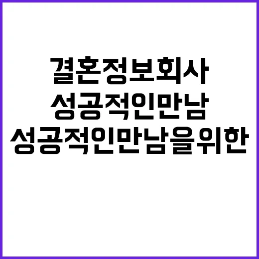 결혼정보회사 선택하…