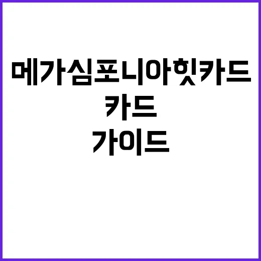 메가심포니아 힛카드 활용법: 초보자를 위한 가이드 - 요약